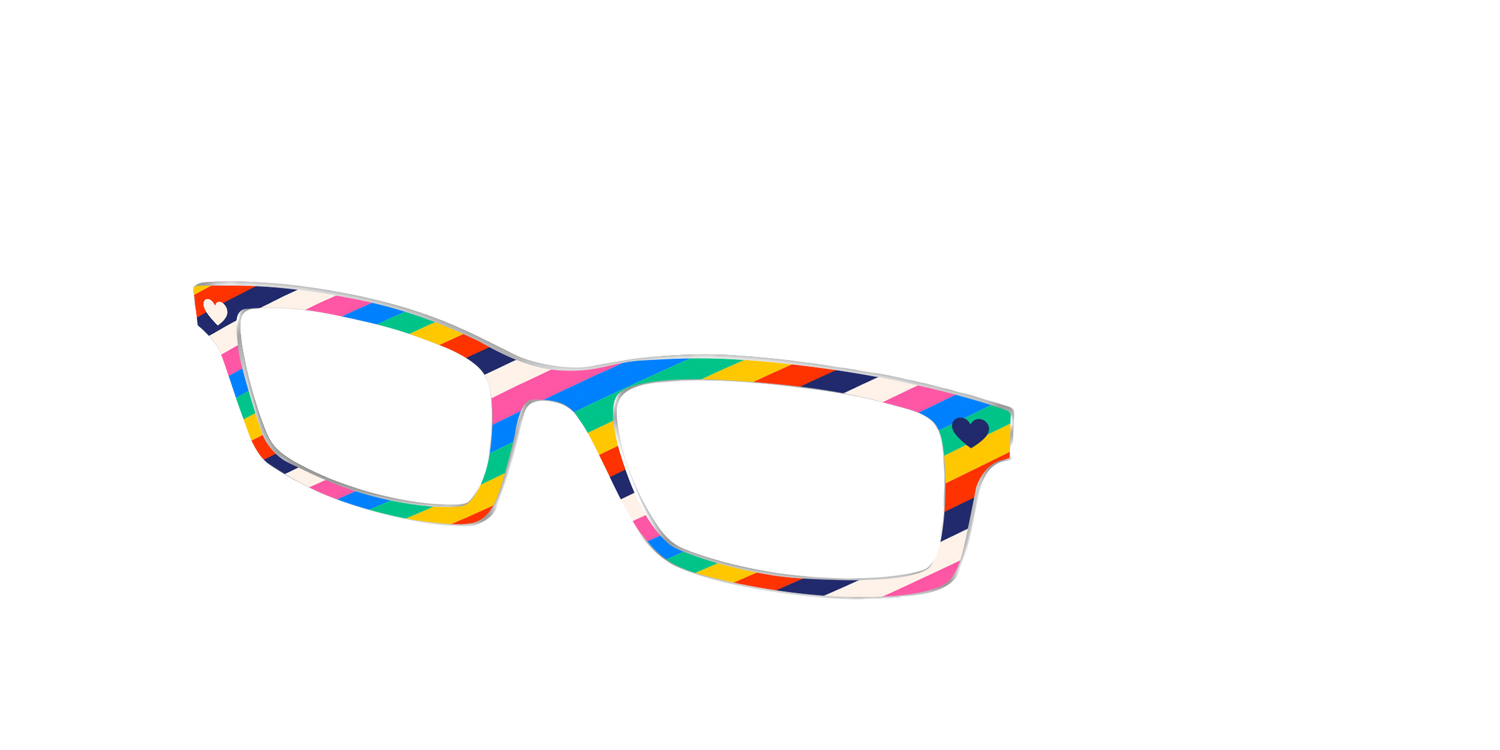 The Love Out Loud Stripes - Angle Top Image - Pair Eyewear