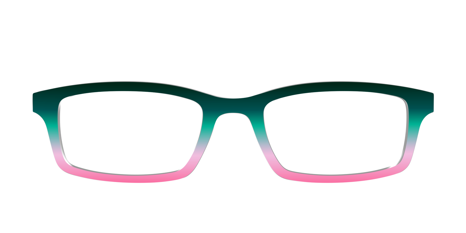 The Malachite to Peony Gradient - Front Top Image - Pair Eyewear