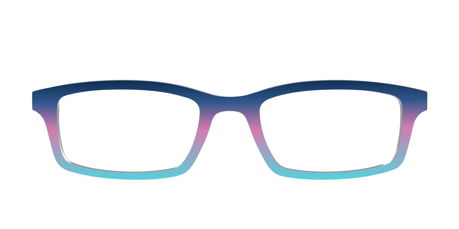The Midnight to Aquamarine Gradient - Front Top Image - Pair Eyewear