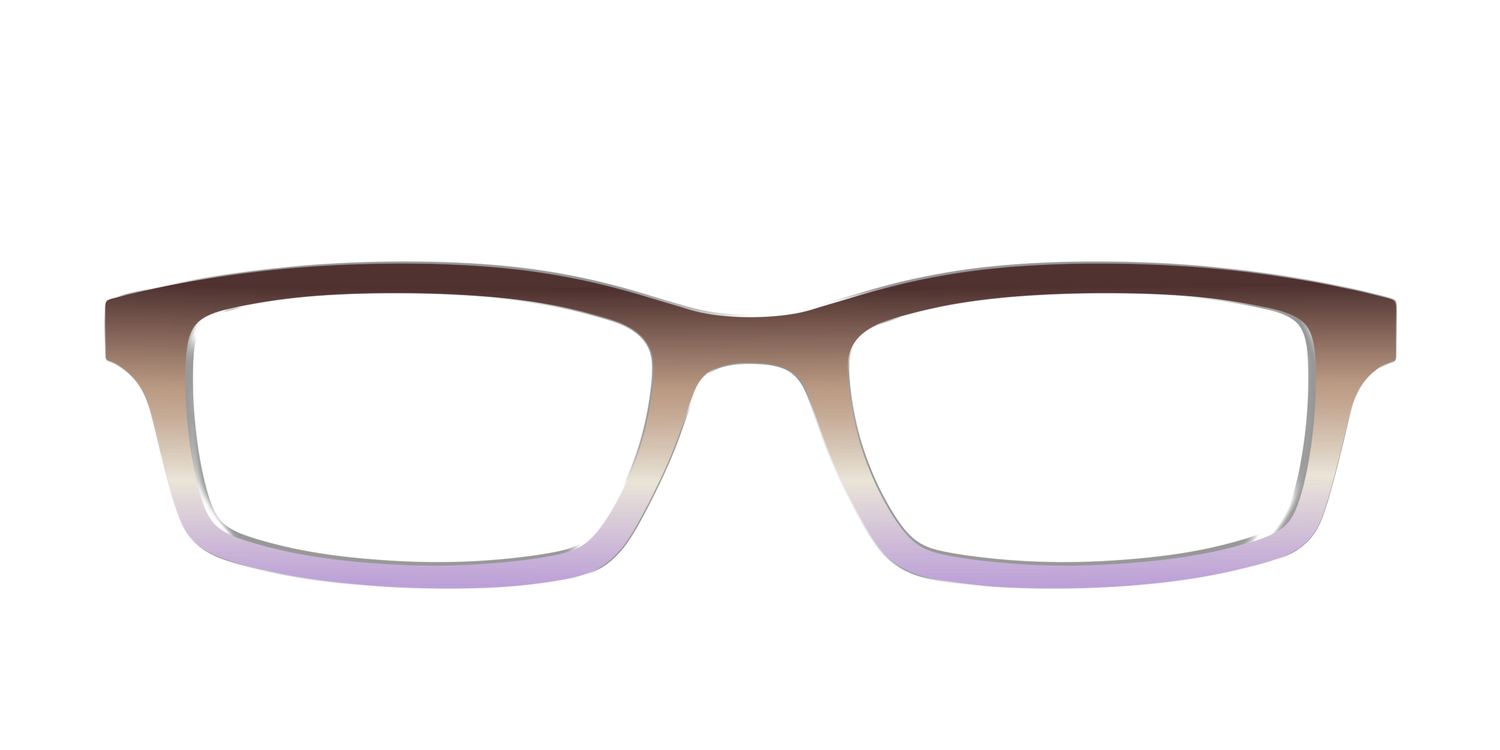 The Mocha to Light Lavender Gradient - Front Top Image - Pair Eyewear