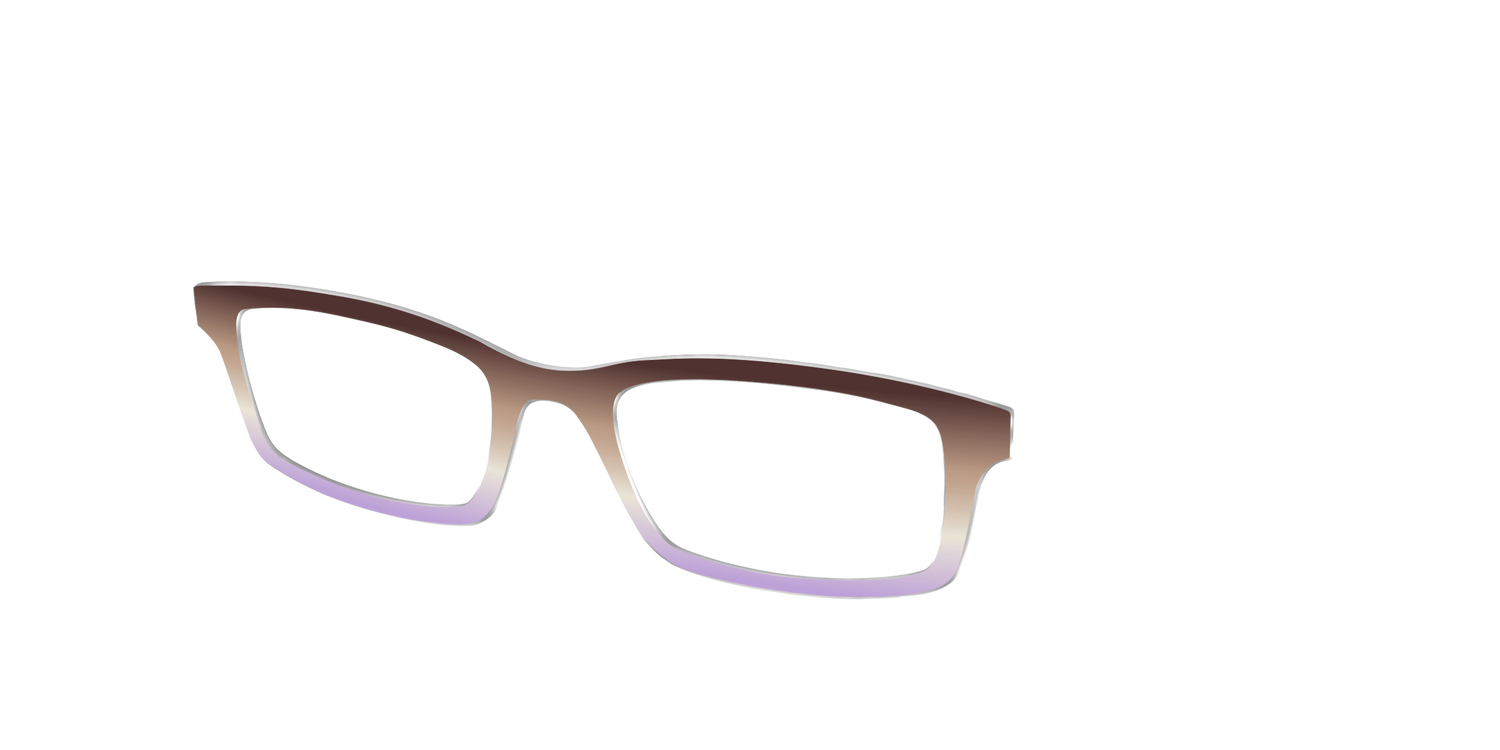 The Mocha to Light Lavender Gradient - Angle Top Image - Pair Eyewear
