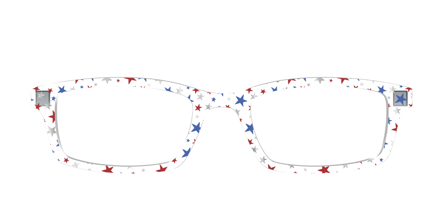The Multi Stars Crystal with Silver Foil - Front Top Image - Pair Eyewear