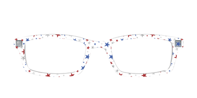 The Multi Stars Crystal with Silver Foil - Front Top Thumbnail - Pair Eyewear