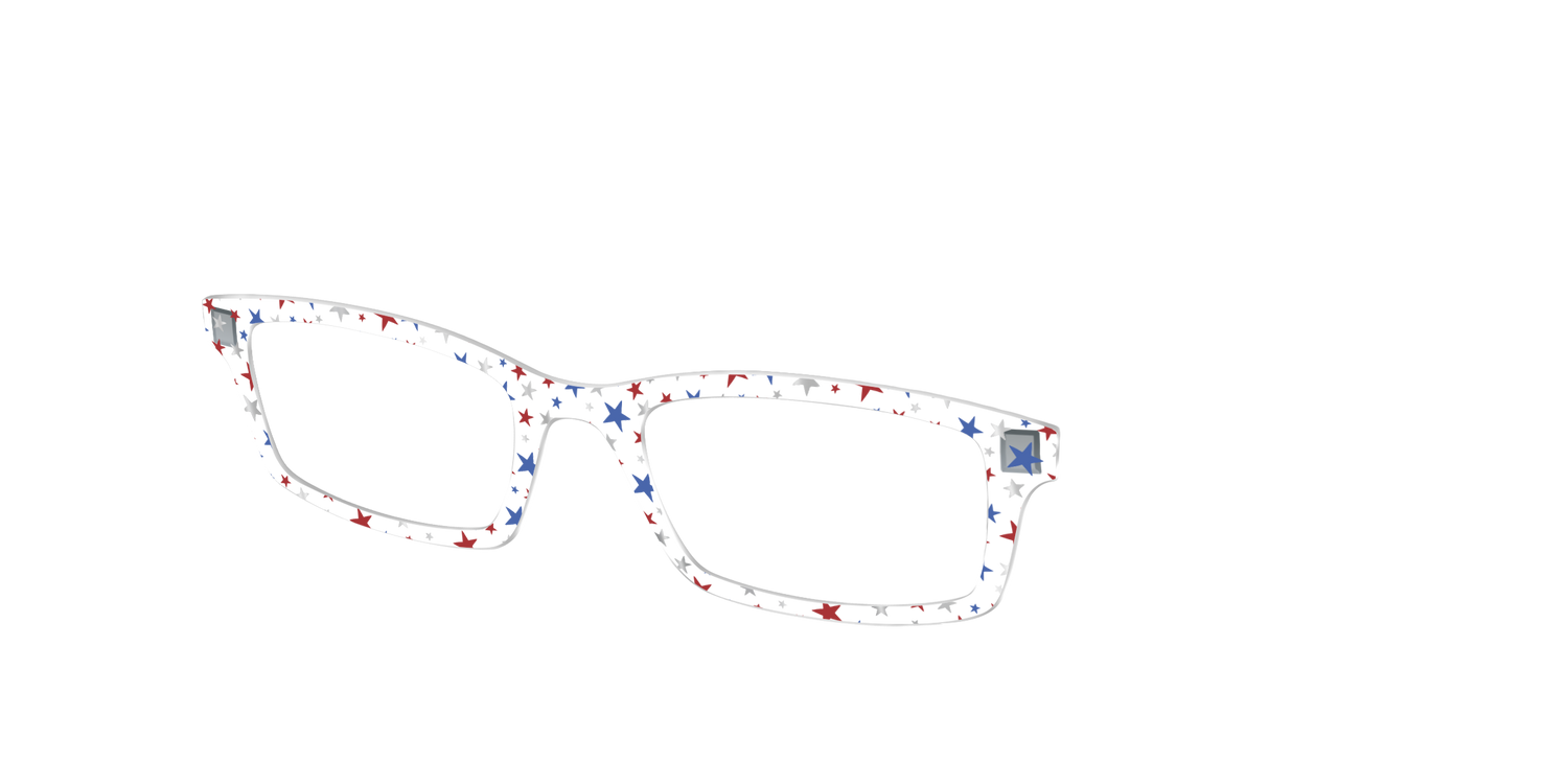 The Multi Stars Crystal with Silver Foil - Angle Top Image - Pair Eyewear