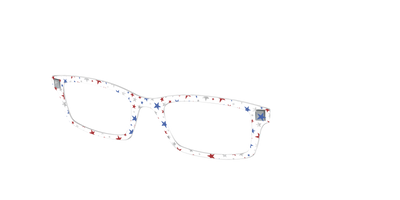 The Multi Stars Crystal with Silver Foil - Angle Top Thumbnail - Pair Eyewear