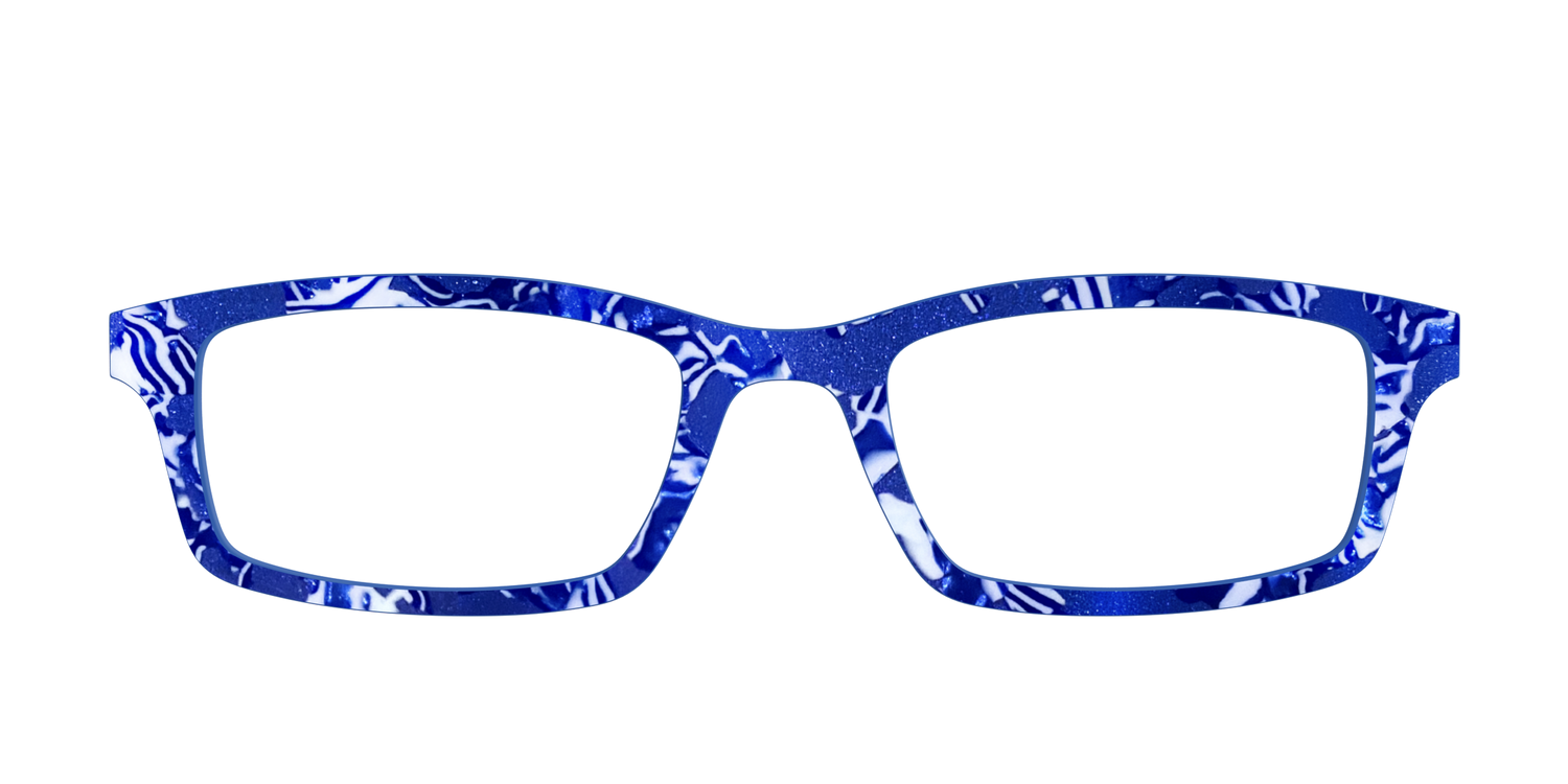 The Navy Shimmer Mosaic - Front Top Image - Pair Eyewear
