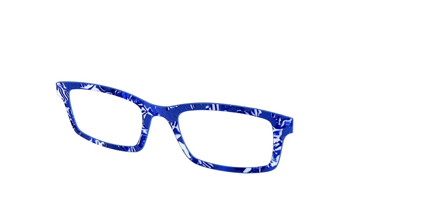 The Navy Shimmer Mosaic - Angle Top Image - Pair Eyewear