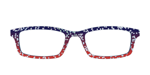 The Navy to Scarlet Gradient with Star Glitter - Pair Eyewear