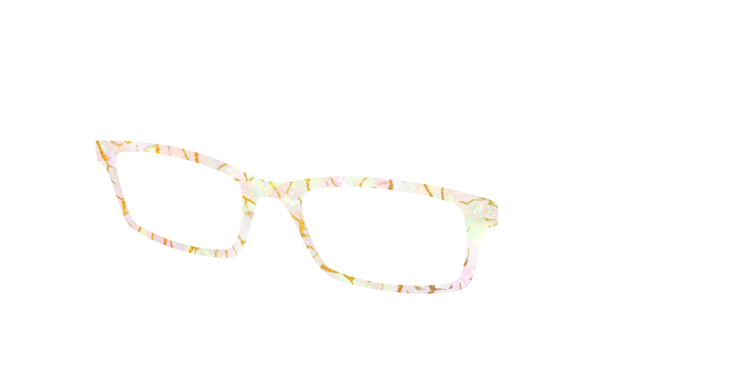 The Opalescent Pearl with Gold Streaks - Angle Top Image - Pair Eyewear