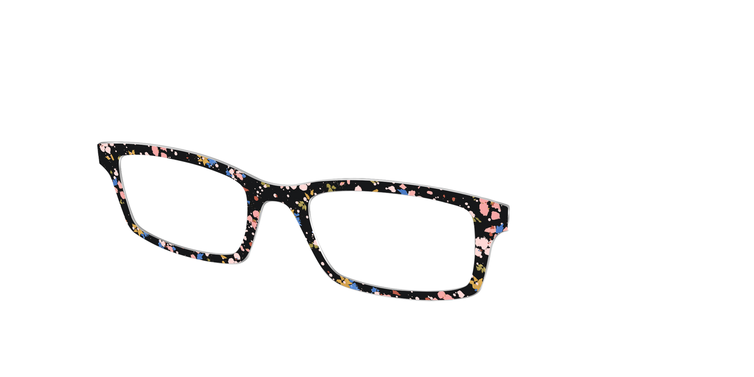 The Pallid Paint Splatter - Angle Top Image - Pair Eyewear