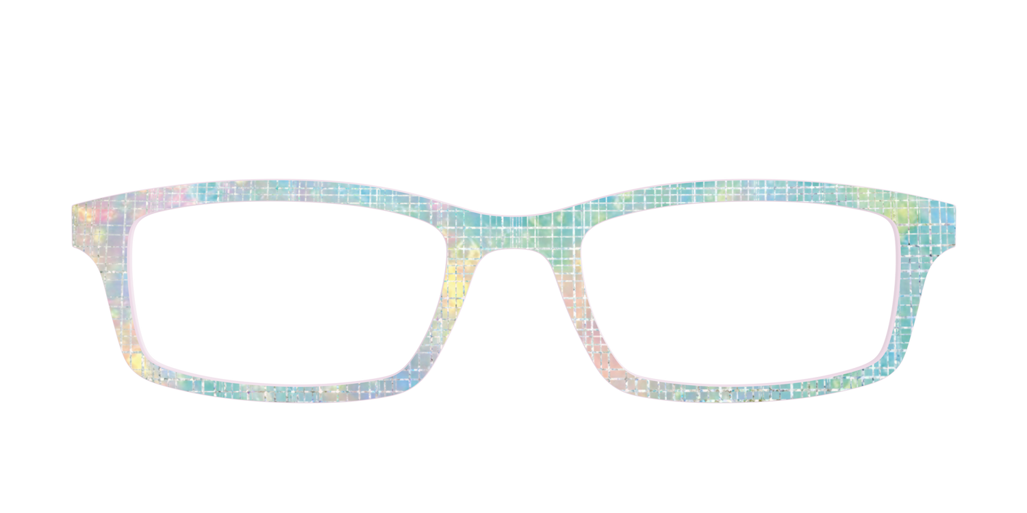 The Pastel Gradient with Holographic Hatching - Front Top Image - Pair Eyewear