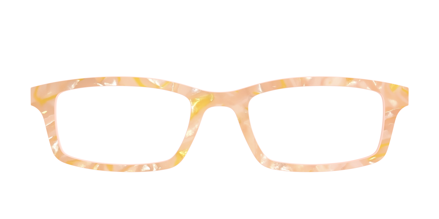 The Peach Creamsicle Pearl Marble - Front Top Image - Pair Eyewear