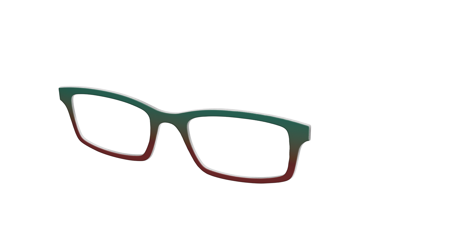 The Pine to Garnet Gradient - Angle Top Image - Pair Eyewear