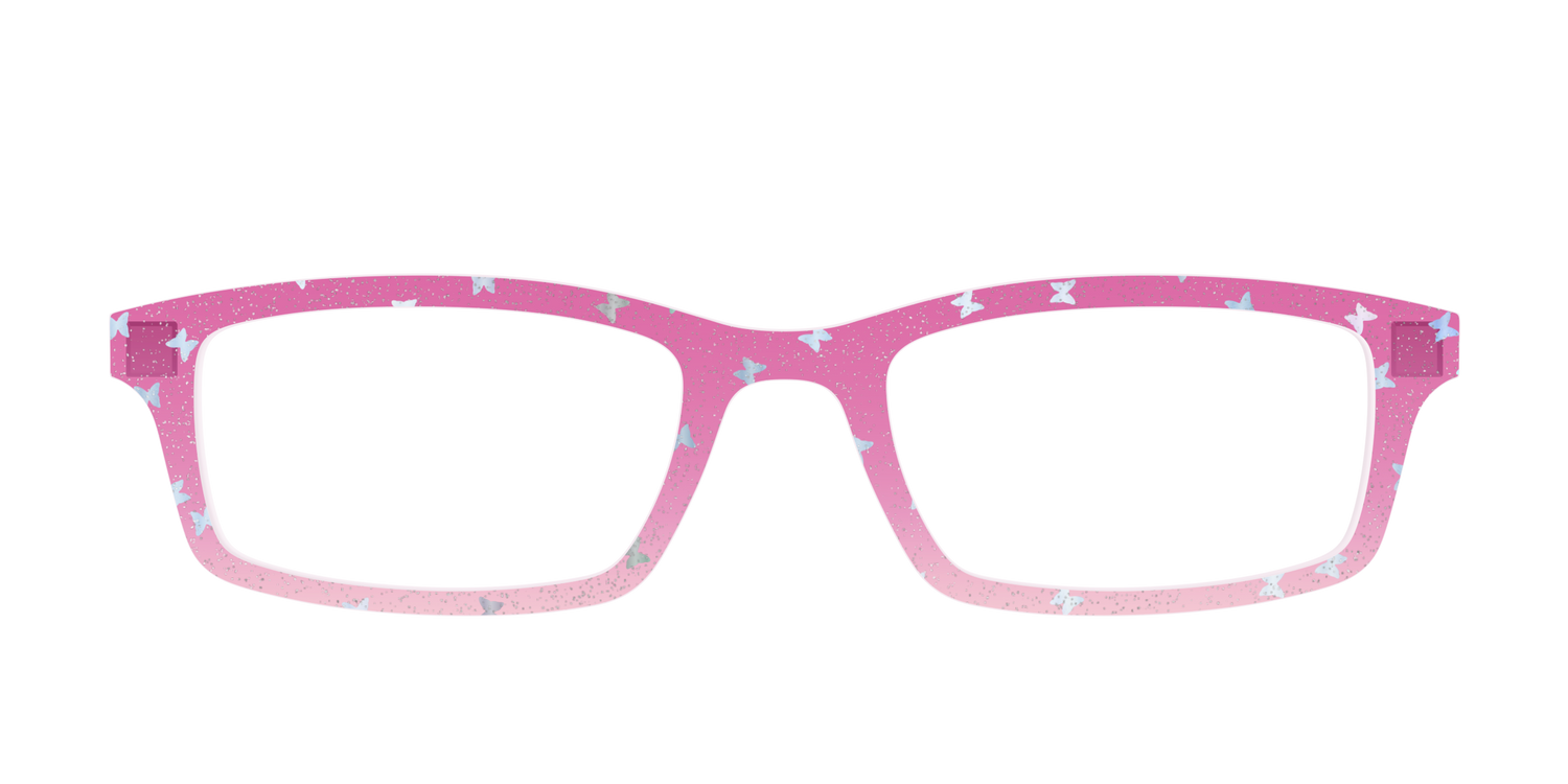 The Pink Butterfly Sparkle Crystal - Front Top Image - Pair Eyewear