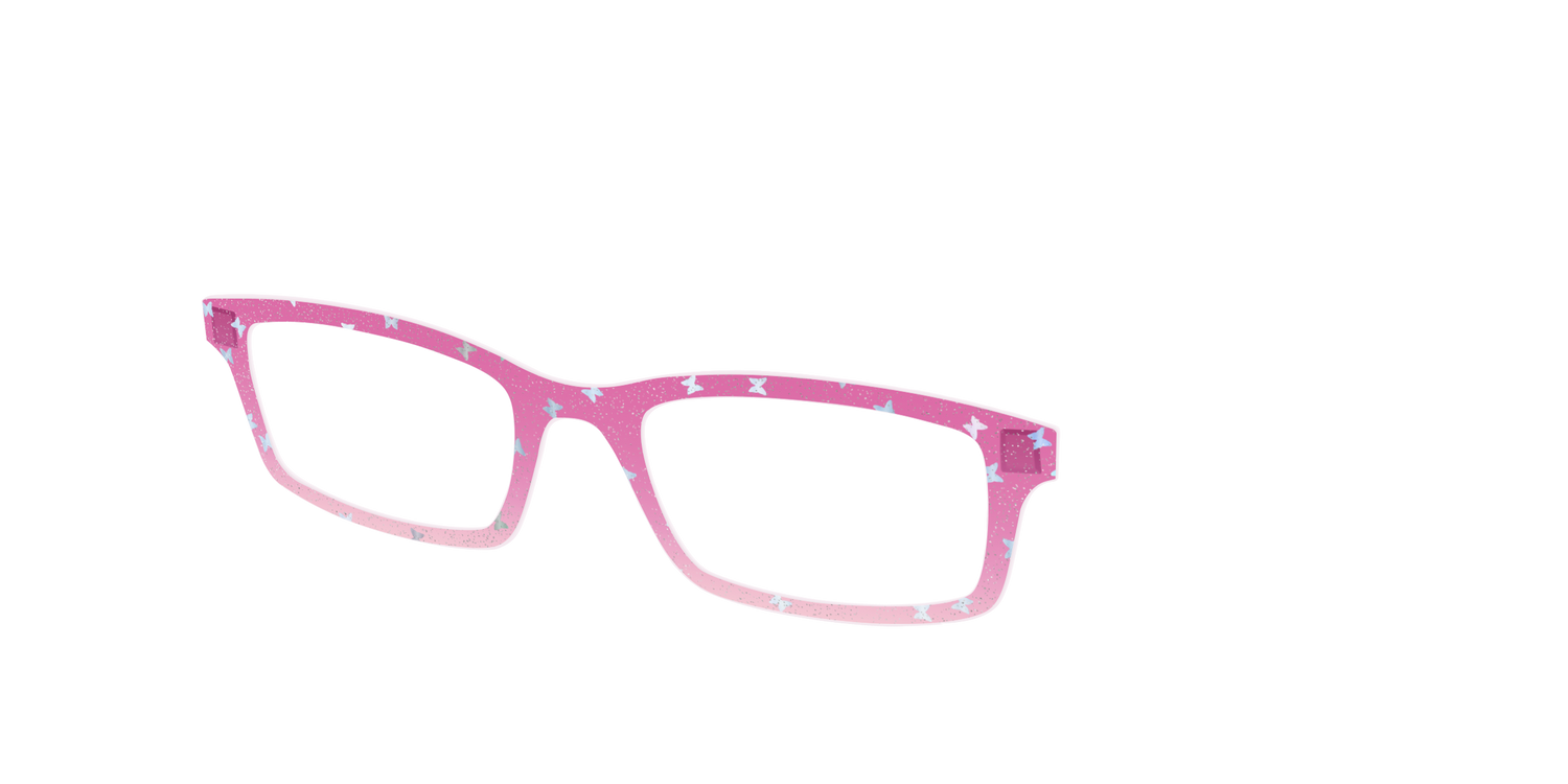 The Pink Butterfly Sparkle Crystal - Angle Top Image - Pair Eyewear