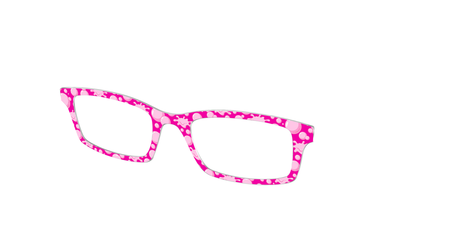 The Pink Pop Bubbles - Angle Top Image - Pair Eyewear