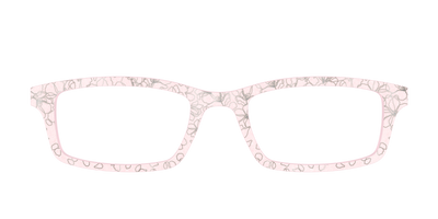 The Pink Shimmer Petals with Silver Foil - Front Top Thumbnail - Pair Eyewear