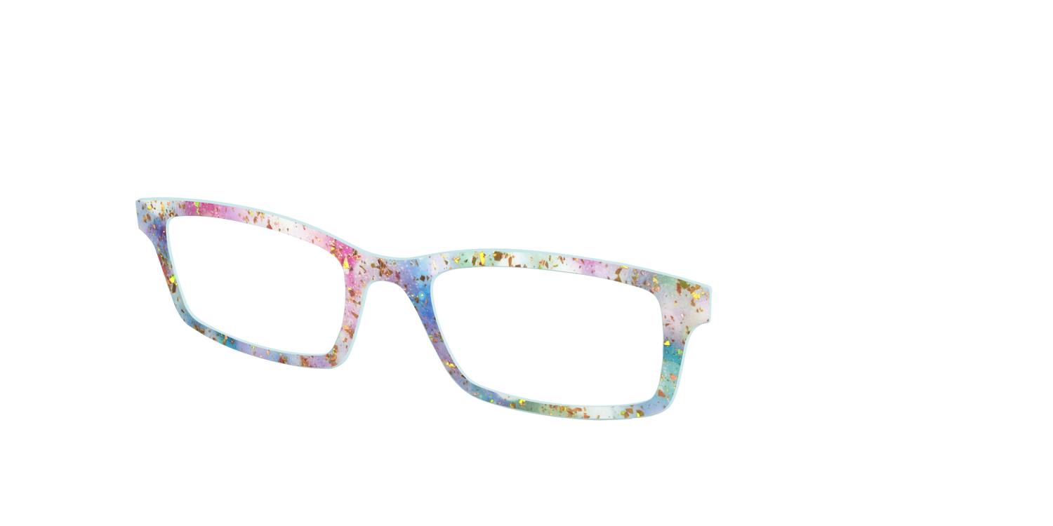 The Pixie Bokeh with Gold Flakes - Angle Top Image - Pair Eyewear