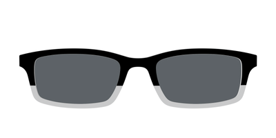 The Polarized Black to Gray Crystal Split Sun Top - Front Top Thumbnail - Pair Eyewear