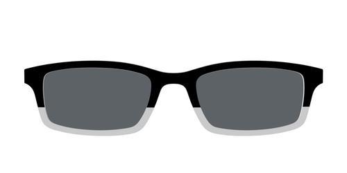 The Polarized Black to Gray Crystal Split Sun Top - Pair Eyewear