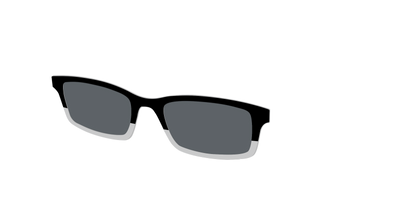 The Polarized Black to Gray Crystal Split Sun Top - Angle Top Thumbnail - Pair Eyewear