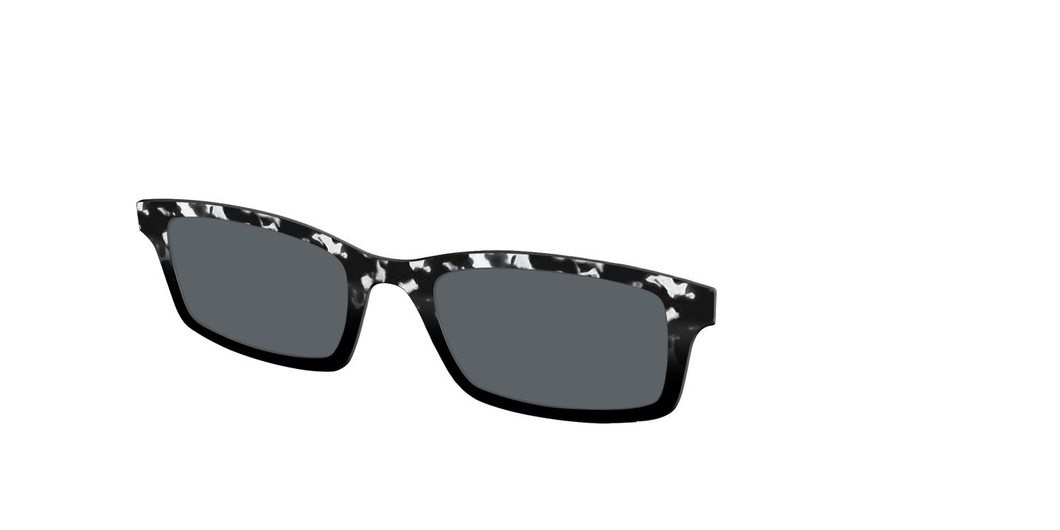 The Polarized Bold Black & White Tortoise Sun Top - Angle Top Image - Pair Eyewear
