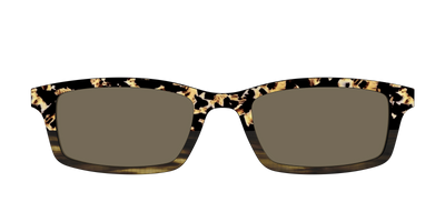 The Polarized Caramel Tortoise Horn Split Sun Top - Front Top Thumbnail - Pair Eyewear