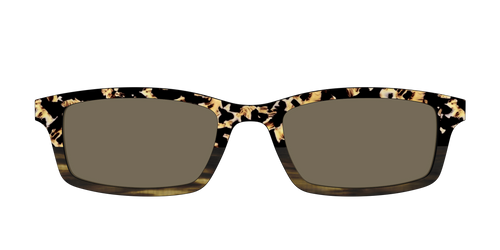 The Polarized Caramel Tortoise Horn Split Sun Top - Pair Eyewear
