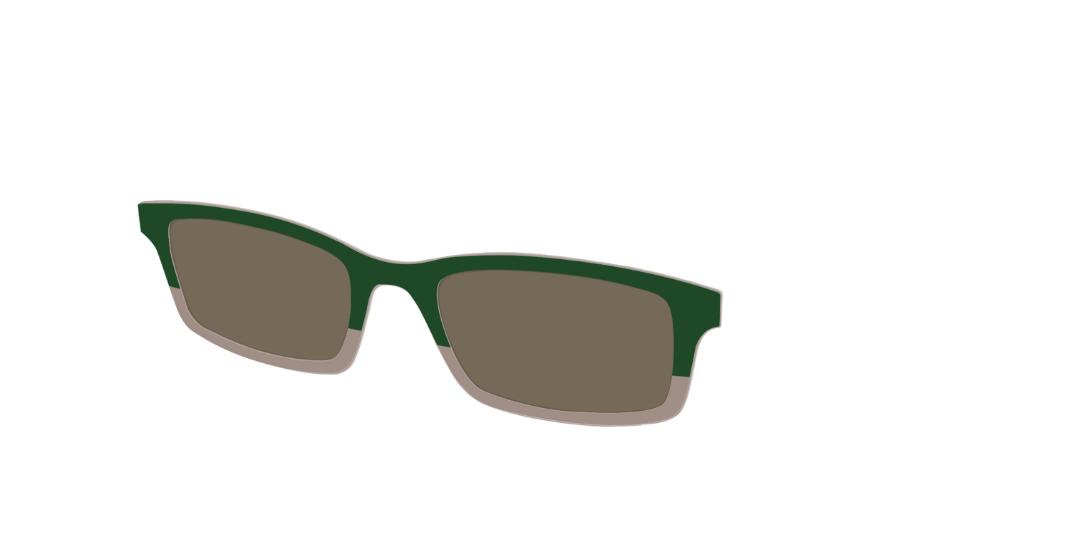 The Polarized Cedar & Sap Crystal Split Sun Top - Angle Top Image - Pair Eyewear