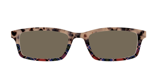 The Polarized Cookie Dough Tortoise & Plaid Split Sun Top - Pair Eyewear