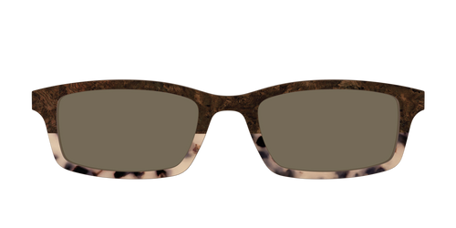 The Polarized Dark Oak Tortoise Split Sun Top - Pair Eyewear