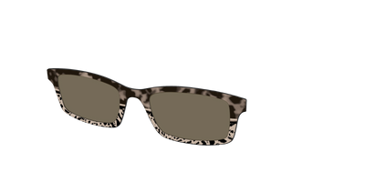 The Polarized Ink Blot Tortoise Split Sun Top - Angle Top Thumbnail - Pair Eyewear