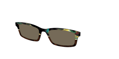 The Polarized Mirage Split with Gold Foil Sun Top - Angle Top Thumbnail - Pair Eyewear