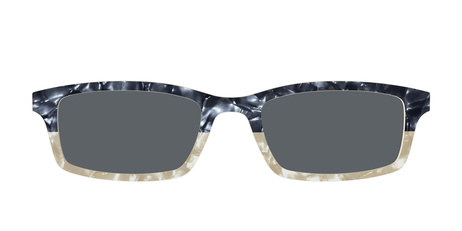 The Polarized Navy to Taupe Pearl Split Sun Top - Front Top Image - Pair Eyewear