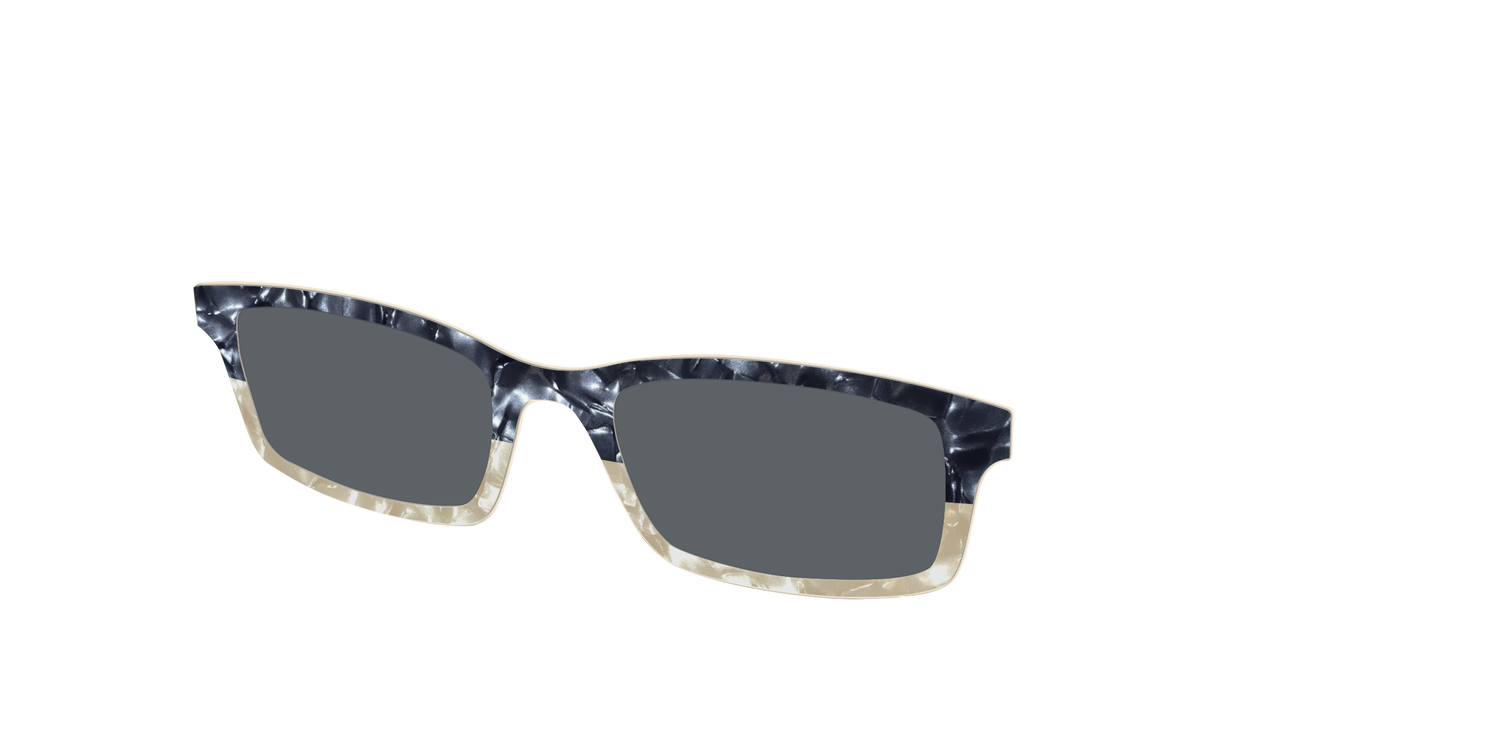 The Polarized Navy to Taupe Pearl Split Sun Top - Angle Top Image - Pair Eyewear