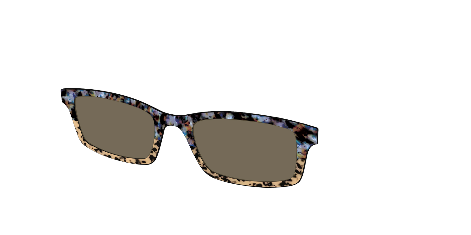 The Polarized Oasis Tortoise Split Sun Top - Angle Top Image - Pair Eyewear