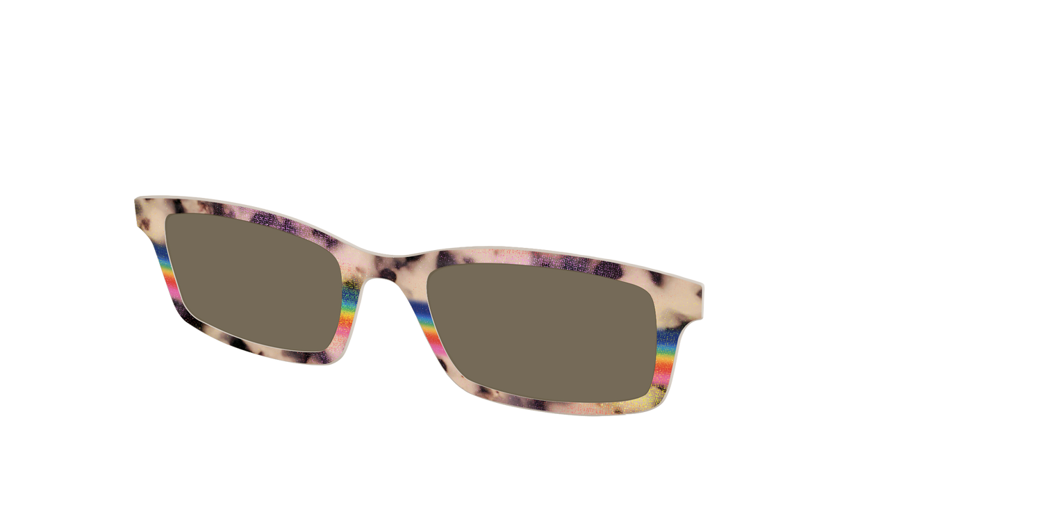 The Polarized Prism Split Tortoise Sun Top - Angle Top Image - Pair Eyewear