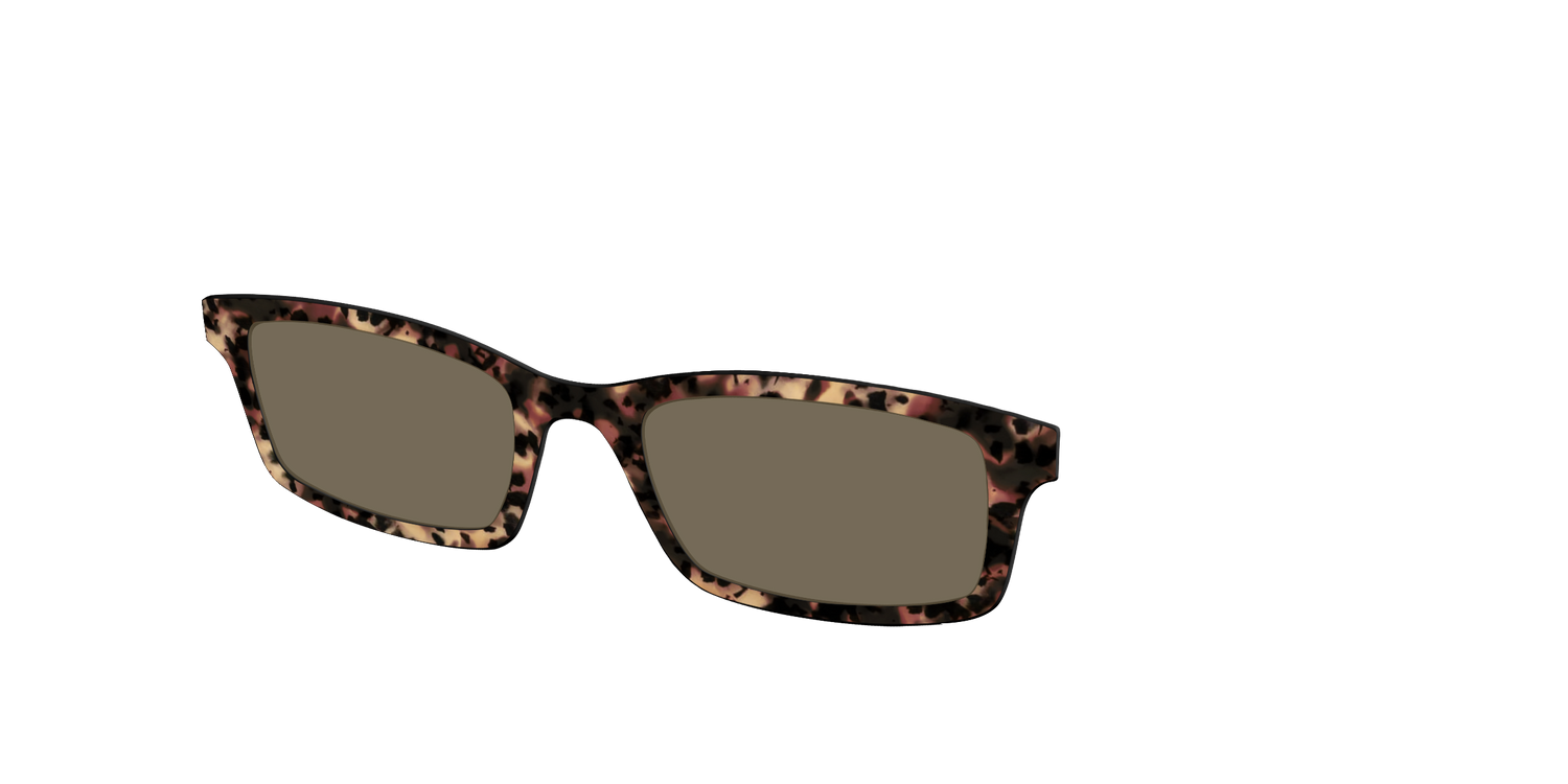 The Polarized Sienna Tortoise Sun Top - Angle Top Image - Pair Eyewear