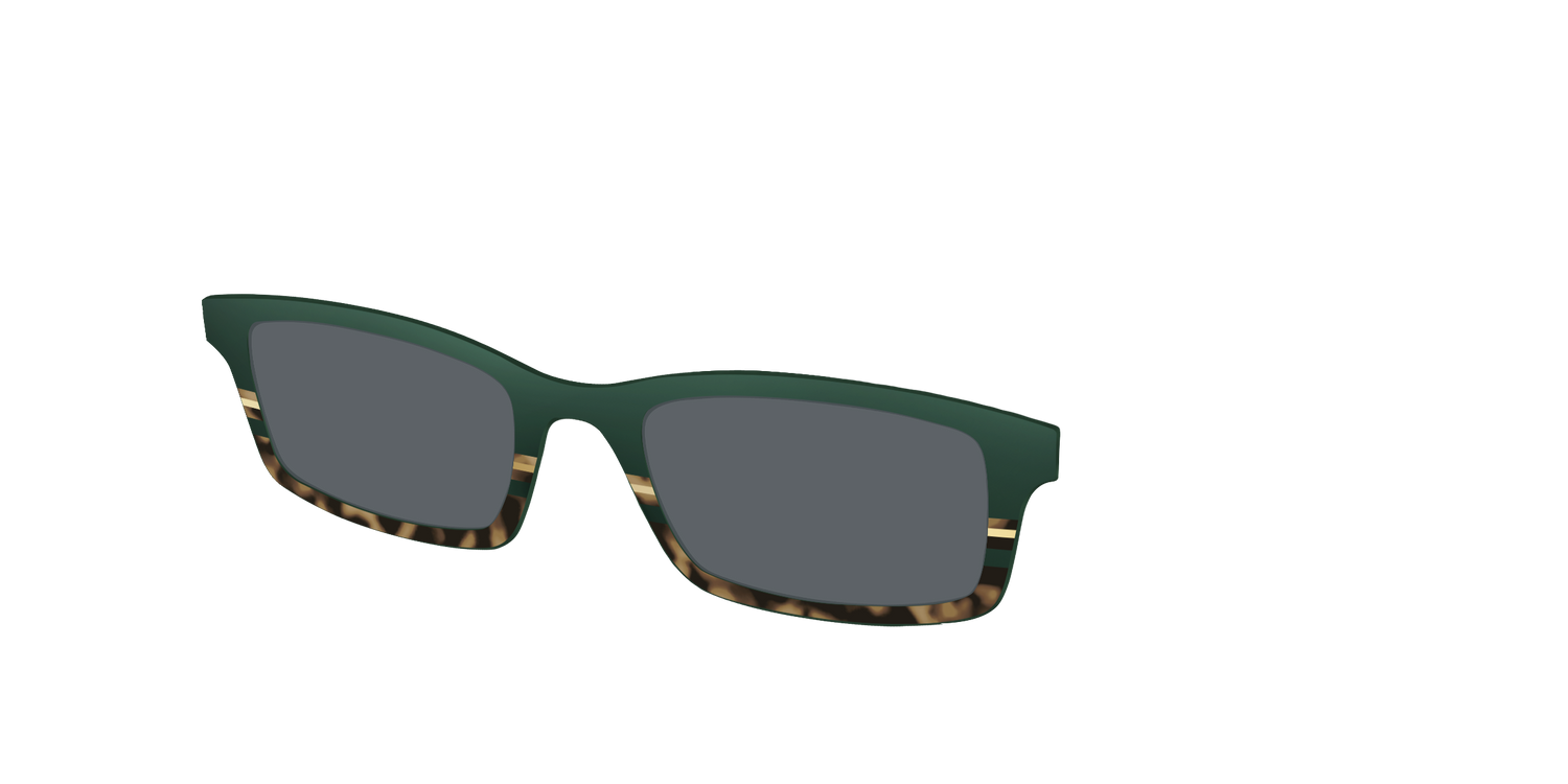 The Polarized Spruce Tortoise Sun Top - Angle Top Image - Pair Eyewear