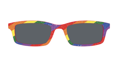 The Polarized Traditional Pride Flag Glitter Sun Top - Front Top Thumbnail - Pair Eyewear