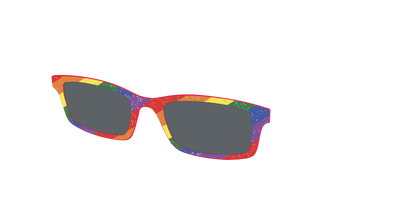 The Polarized Traditional Pride Flag Glitter Sun Top - Angle Top Thumbnail - Pair Eyewear