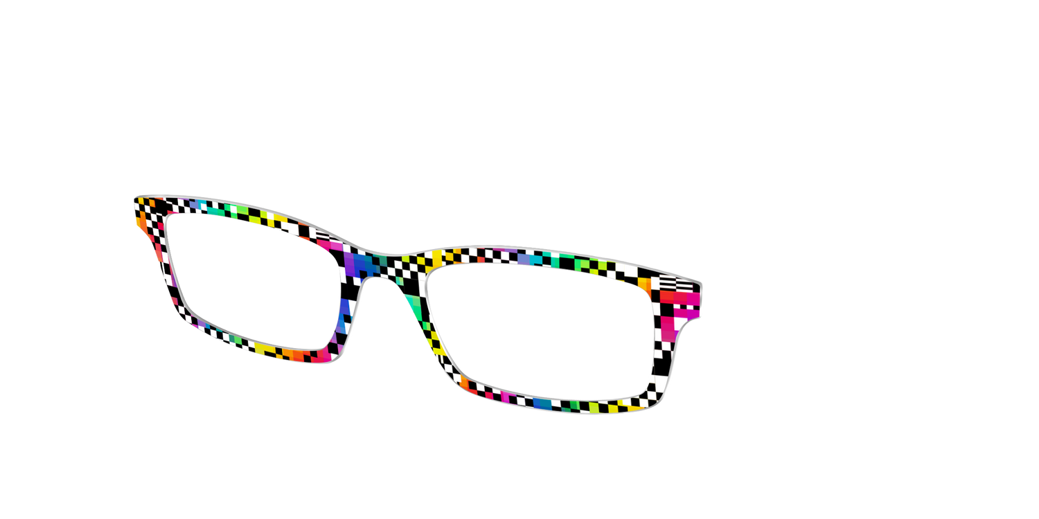 The Prismatic Check - Angle Top Image - Pair Eyewear