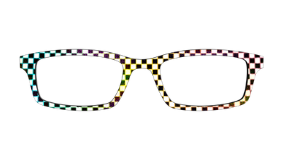 The Rainbow Foil Check - Front Top Thumbnail - Pair Eyewear