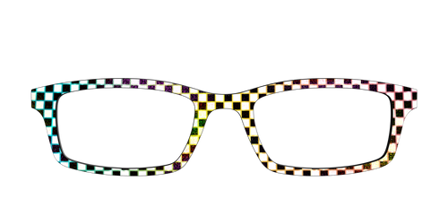 The Rainbow Foil Check - Pair Eyewear