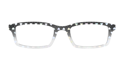 The Rainbow Foil Hearts Gradient Crystal - Front Top Thumbnail - Pair Eyewear