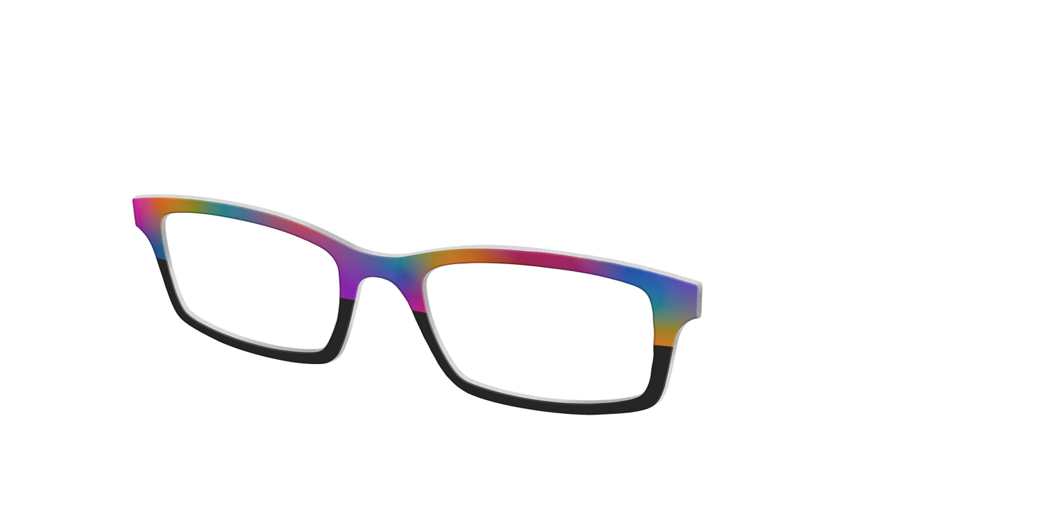 The Rainbow Gradient Split - Angle Top Image - Pair Eyewear