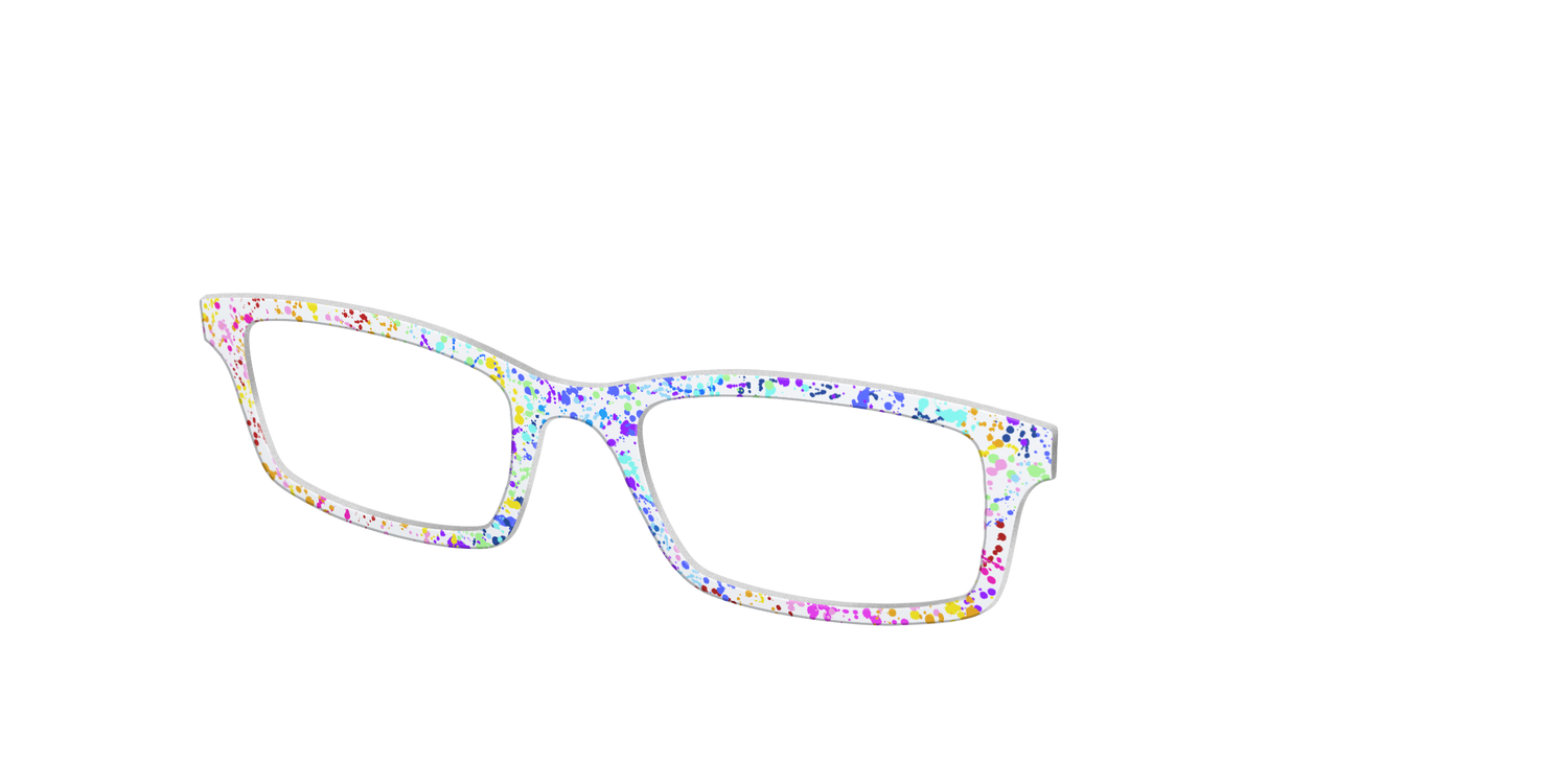 The Rainbow Splatter - Angle Top Image - Pair Eyewear