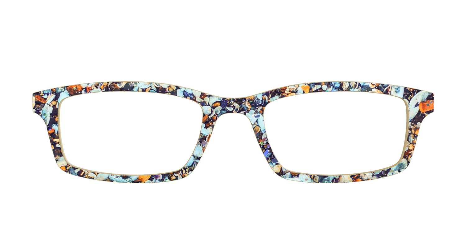 The Seashell Tortoise with Holographic Glitter - Front Top Image - Pair Eyewear