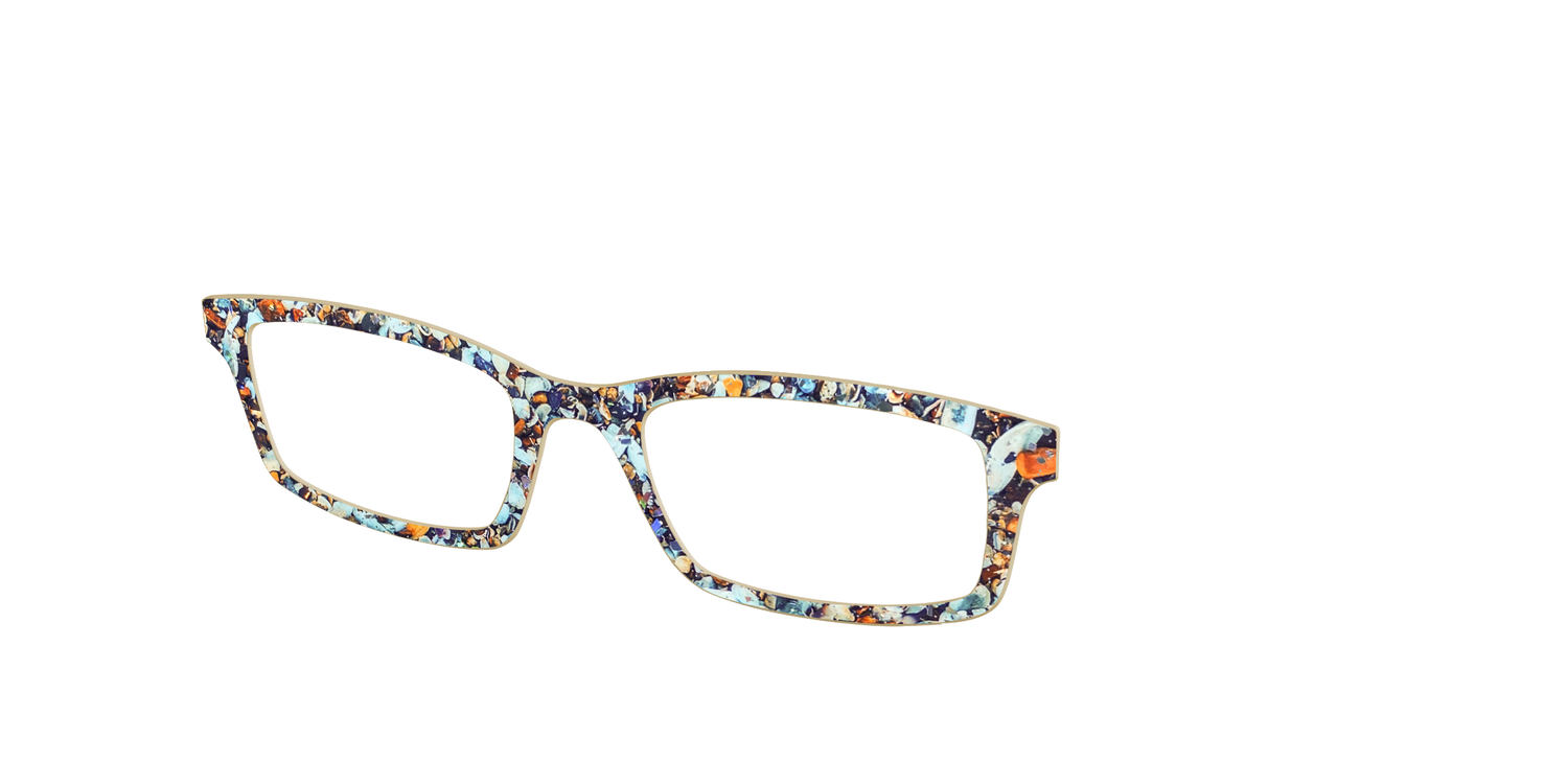 The Seashell Tortoise with Holographic Glitter - Angle Top Image - Pair Eyewear
