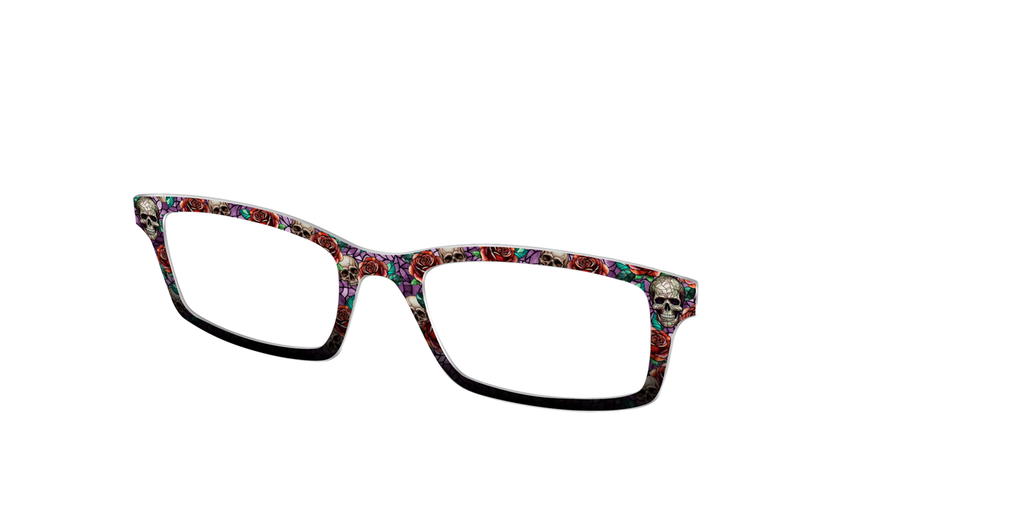 The Skull & Thorn Stained Glass - Angle Top Image - Pair Eyewear